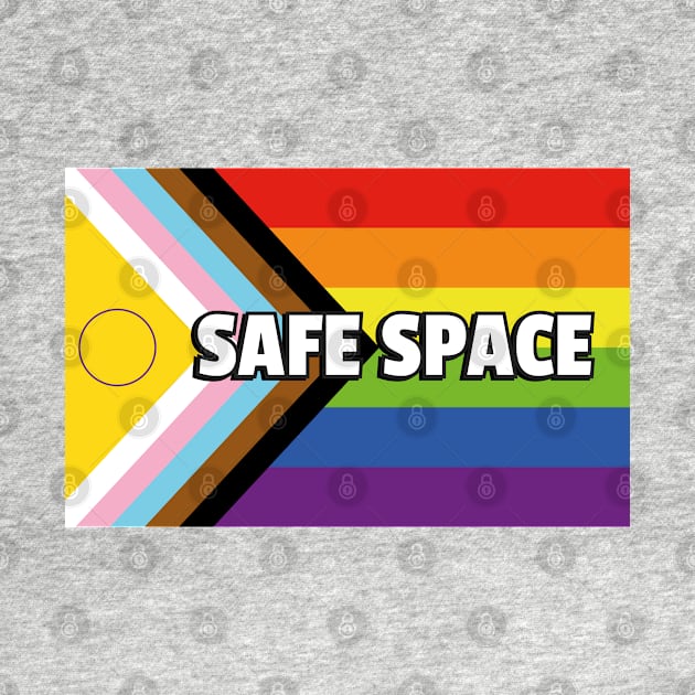 Inclusive Pride Progress Flag SAFE SPACE by InspireMe